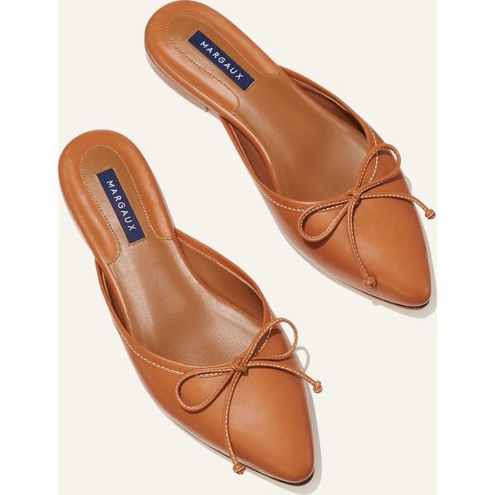 Margaux Ballet Mule in Saddle Nappa Leather Size 39 W